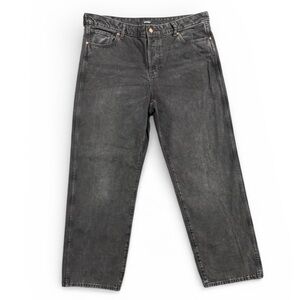 Express Black Jeans Relaxed Straight Low Rise Denim Pants 14R